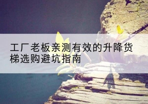 萨尔图升降货梯怎么选-工厂老板亲测有效的升降货梯选购避坑指南